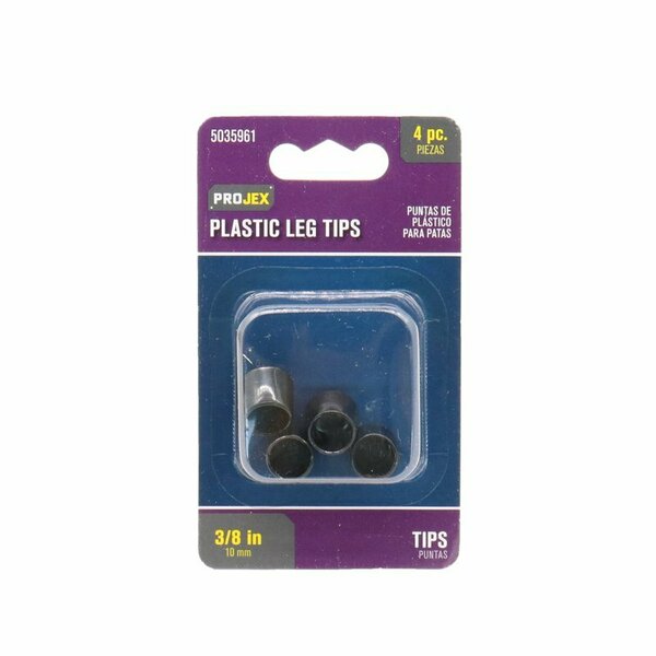 Ningbo Hyderon Tip Leg Rnd Black 38 Inch, 4PK P0056